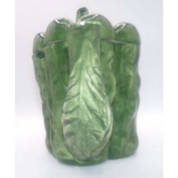 Vintage Limoges France ? Green Bell Pepper Teapot Large Ceramic Vegetable Coffee - Picture 3 of 16